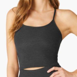 Beyond Yoga Spacedye Slim Racerback Cropped Tank in Darkest Night